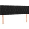 vidaXL Testiere 2 pezzi nero 72x7x78/88 cm in velluto