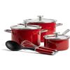 KitchenAid Set di pentole KitchenAid Steel Core Enamel Keizer rosso 8 pezzi