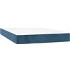vidaXL Materasso a molle insacchettate blu scuro 120x200x20 cm in velluto