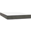 vidaXL Materasso a molle insacchettate grigio scuro 120x200x20 cm in velluto