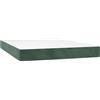 vidaXL Materasso a molle insacchettate verde scuro 140x190x20 cm in velluto