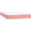 vidaXL Materasso a molle insacchettate rosa 120x200x20 cm in velluto