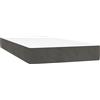 vidaXL Materasso a molle insacchettate grigio scuro 90x190x20 cm in velluto