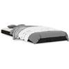 vidaXL Letto in legno massiccio nero 75x190 cm pino