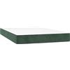 vidaXL Materasso a molle insacchettate verde scuro 120x200x20 cm in velluto