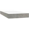 vidaXL Materasso a molle insacchettate grigio chiaro 90x200x20 cm in velluto