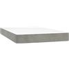 vidaXL Materasso a molle insacchettate grigio chiaro 120x200x20 cm in velluto