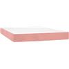 vidaXL Materasso a molle insacchettate rosa 140x190x20 cm in velluto