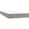 vidaXL Materasso a molle insacchettate grigio chiaro 90x190x20 cm in velluto