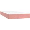 vidaXL Materasso a molle insacchettate rosa 100x200x20 cm in velluto