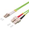 LogiLink Cavo patch duplex in fibra ottica LogiLink OM5 50/125µ Duple x LC/SC verde lime 20 m