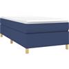 vidaXL Letto a molle con materasso blu 80x200 cm in tessuto