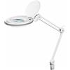 Goobay 60361 Lampada d'ingrandimento a LED a clip, 8 W, bianca, 1,5 m - 650 lm, lente di vetro da 127 mm, ingrandimento 1,75x, 3 diottrie
