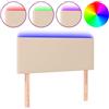 vidaXL Testiera LED marrone cappuccino 90x5x78/88 cm Pelle finta