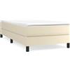 vidaXL Struttura letto a molle insacchettate crema 80x200 cm in Pelle finta