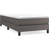 vidaXL Struttura letto in ecopelle grigia 80x200 cm