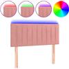 vidaXL Testiera LED Rosa 100x5x78/88 cm Velluto