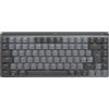 Logitech Master Series MX Mechanical Mini - Tastiera - retroilluminata - senza fili - Bluetooth LE - QWERTY - Internazionale USA - Tastiera: Clicky - Grafite