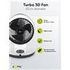 Goobay 59525 Ventilatore da pavimento 3D da 9 pollici oscillante Venti