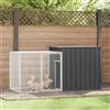 vidaXL Gabbia per conigli antracite 200x91x100 cm Acciaio zincato
