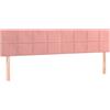 vidaXL Testiere 2 pz. Velluto rosa 100x5x78/88 cm