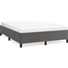 vidaXL Struttura letto grigio 140x200 cm in Pelle finta