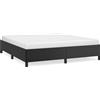 vidaXL Struttura letto nera 160x200 cm in Pelle finta