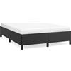vidaXL Struttura letto nera 140x200 cm in Pelle finta