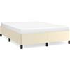 vidaXL Struttura letto crema 140x200 cm in Pelle finta