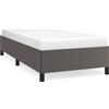 vidaXL Struttura letto grigio 90x190 cm in Pelle finta