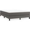 vidaXL Giroletto grigio 140x190 cm in Pelle finta