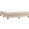 vidaXL Struttura letto a molle insacchettate cappuccino-marrone 160x200 cm in Pelle finta