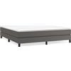 vidaXL Struttura letto grigia 160x200 cm in ecopelle