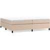 vidaXL Struttura letto cappuccino-marrone 200x200 cm in ecopelle