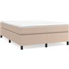 vidaXL Giroletto cappuccino-marrone 140x190 cm in ecopelle