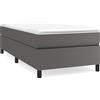 vidaXL Struttura letto grigia 100x200 cm in ecopelle