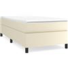 vidaXL Struttura letto a molle insacchettate crema 90x200 cm in Pelle finta