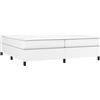 vidaXL Telaio letto a molle bianche 200x200 cm in Pelle finta