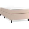 vidaXL Letto boxspring Cappuccino marrone 80x200 cm Pelle finta