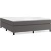 vidaXL Struttura letto grigia 180x200 cm in Similcuoio