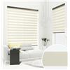 KS Handel 24 PREMIUM DOUBLE ROLLER BH12 CREME con cassetta in alluminio (125x220 cm, colore cassetta: argento opaco)