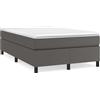 vidaXL Struttura letto grigia 120x200 cm in ecopelle