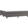vidaXL Struttura letto a molle insacchettate grigio 200x200 cm in Pelle finta