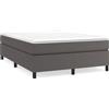 vidaXL Struttura letto grigio 140x200 cm in ecopelle