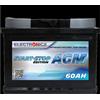 Electronicx Start-Stop Edition AGM Batteria 60Ah 12V ▶ Batteria di avviamento per auto Start-Stop - senza manutenzione alta potenza lunga durata