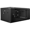Lanberg Rack Wandschrank 19" 4U/600X450 Glastür schwarz