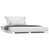 vidaXL Letto in legno massiccio bianco 150x200 cm pino