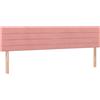 vidaXL Testiere 2 pz. Velluto rosa 90x5x78/88 cm