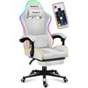 HUZARO FORCE 4.7 RGB White GAMING CHAIR