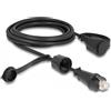 Delock Cavo di rete DeLOCK da spina RJ45 a spina RJ45 Cat.6 STP con cappuccio di tenuta Outdoor IP68 polvere e impermeabile nero 3 m (80168)